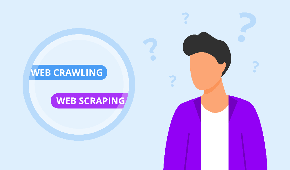 What is the difference between scraping and crawling?