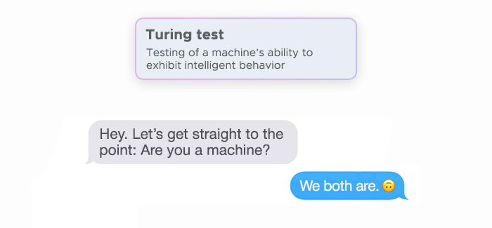 Communication between the test participants