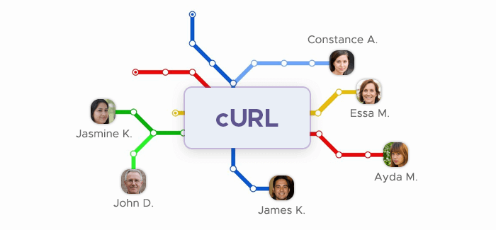 Multiple developers contribute to cURL