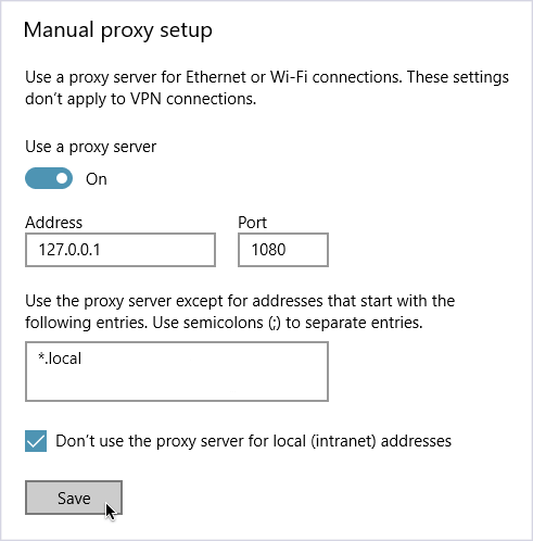 How to manually change your Proxy settings in Google Chrome