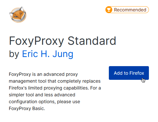 Adding FoxyProxy to Firefox