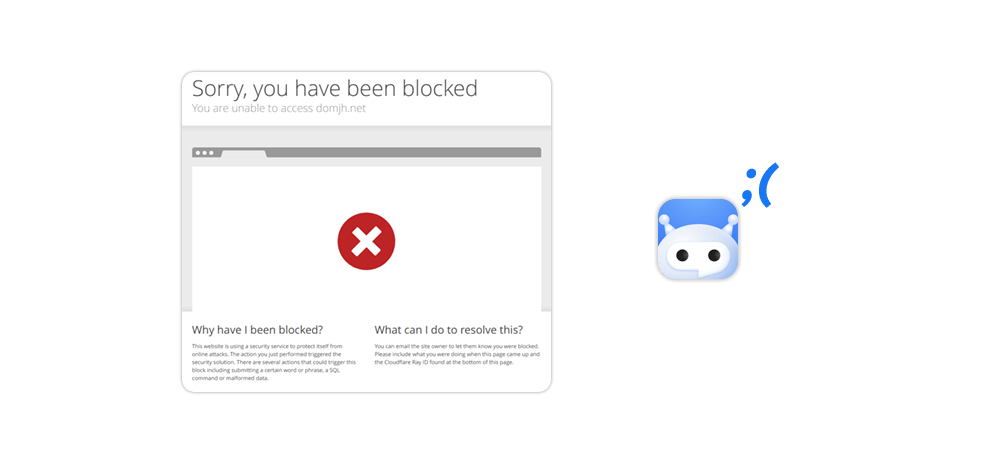 Bot cannot access a blocked website