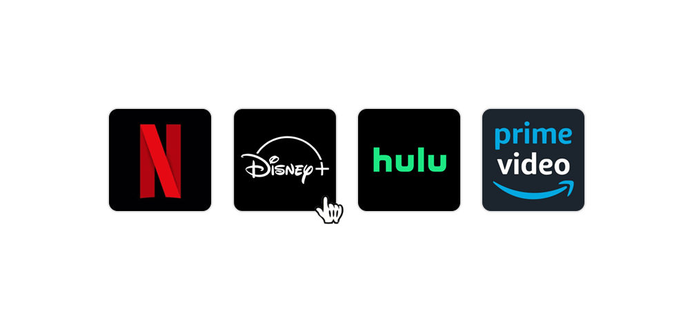 Selection of streaming services