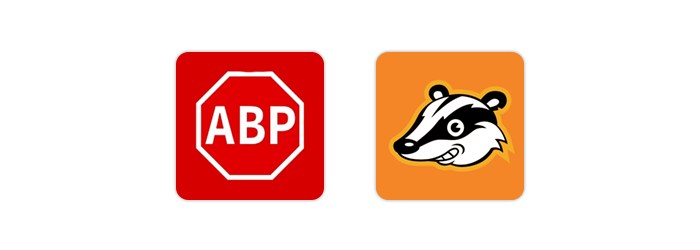 AdblockPlus and Privacy Badger icons