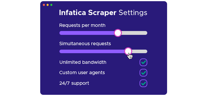 Infatica Scraper API interface