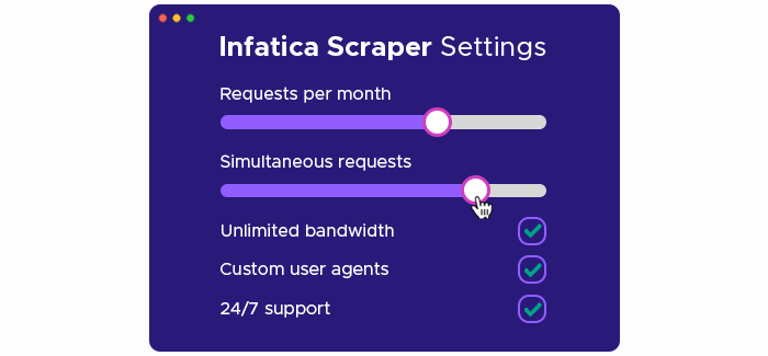 Infatica Scraper API interface
