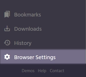 Ghost Browser lower menubar