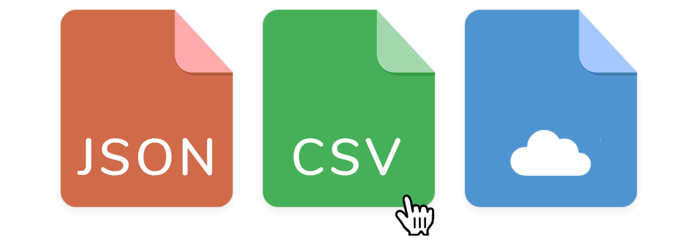 Various data export options