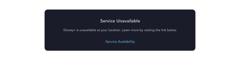 Streaming service that is unavailable in certain regions