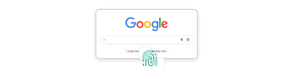 Browser instance with an anonymized fingerprint