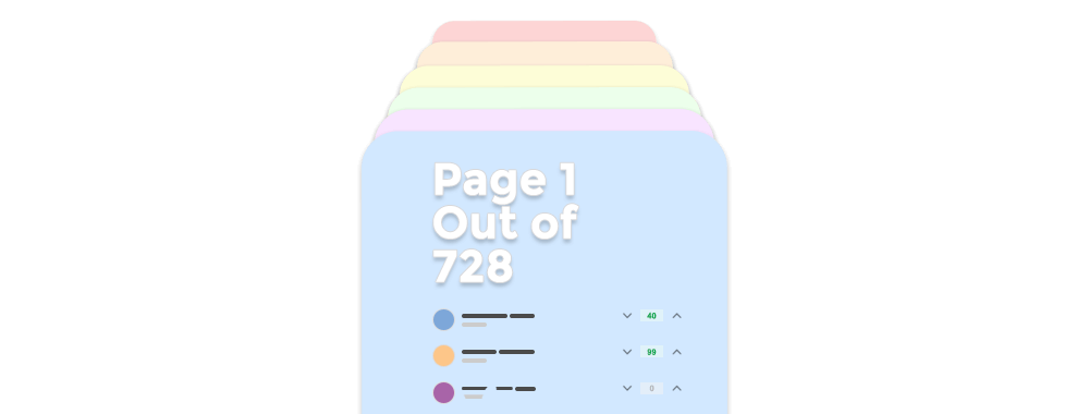 Multiple pages during pagination