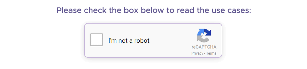 Mockup CAPTCHA window