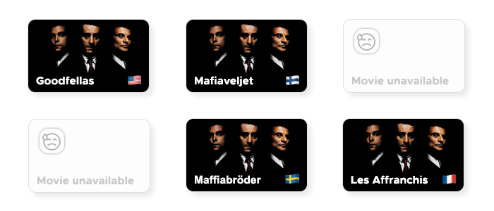 The "Goodfellas" movie unavailable in certain streaming locations