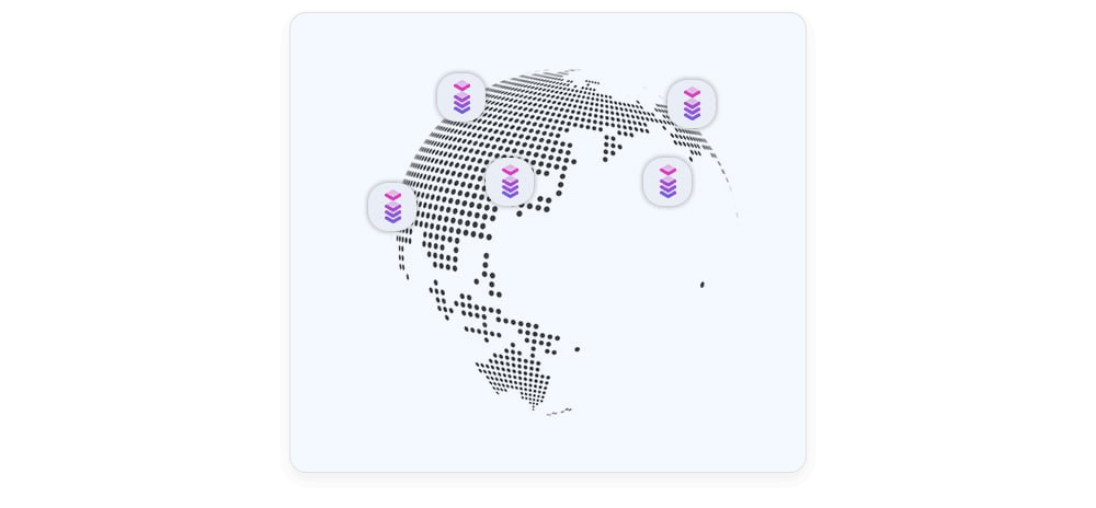 Digital globe covered by Infatica geolocations