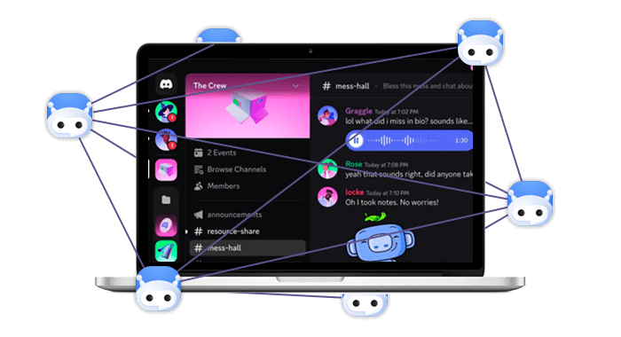 Multiple bots interacting with Discord's API