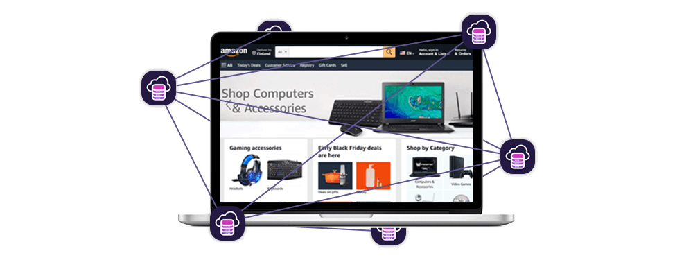 Amazon database supported by multiple database proxies