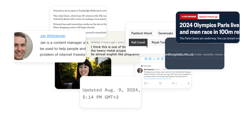 Various news sources available for scraping