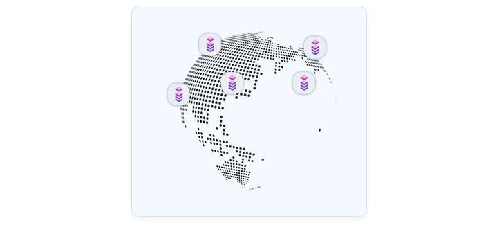 Digital globe covered by Infatica geolocations