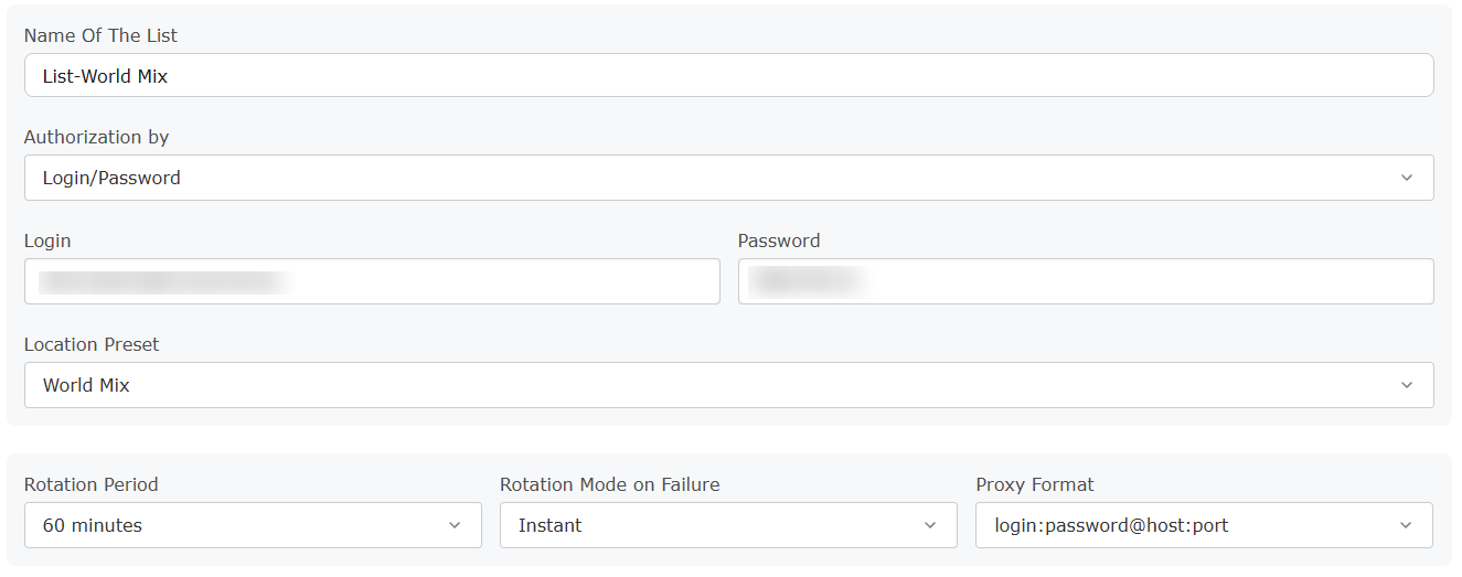 dashboard generate proxy