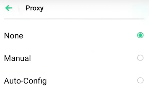 Disable proxy