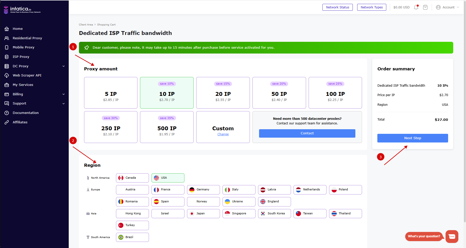 select isp proxy plan