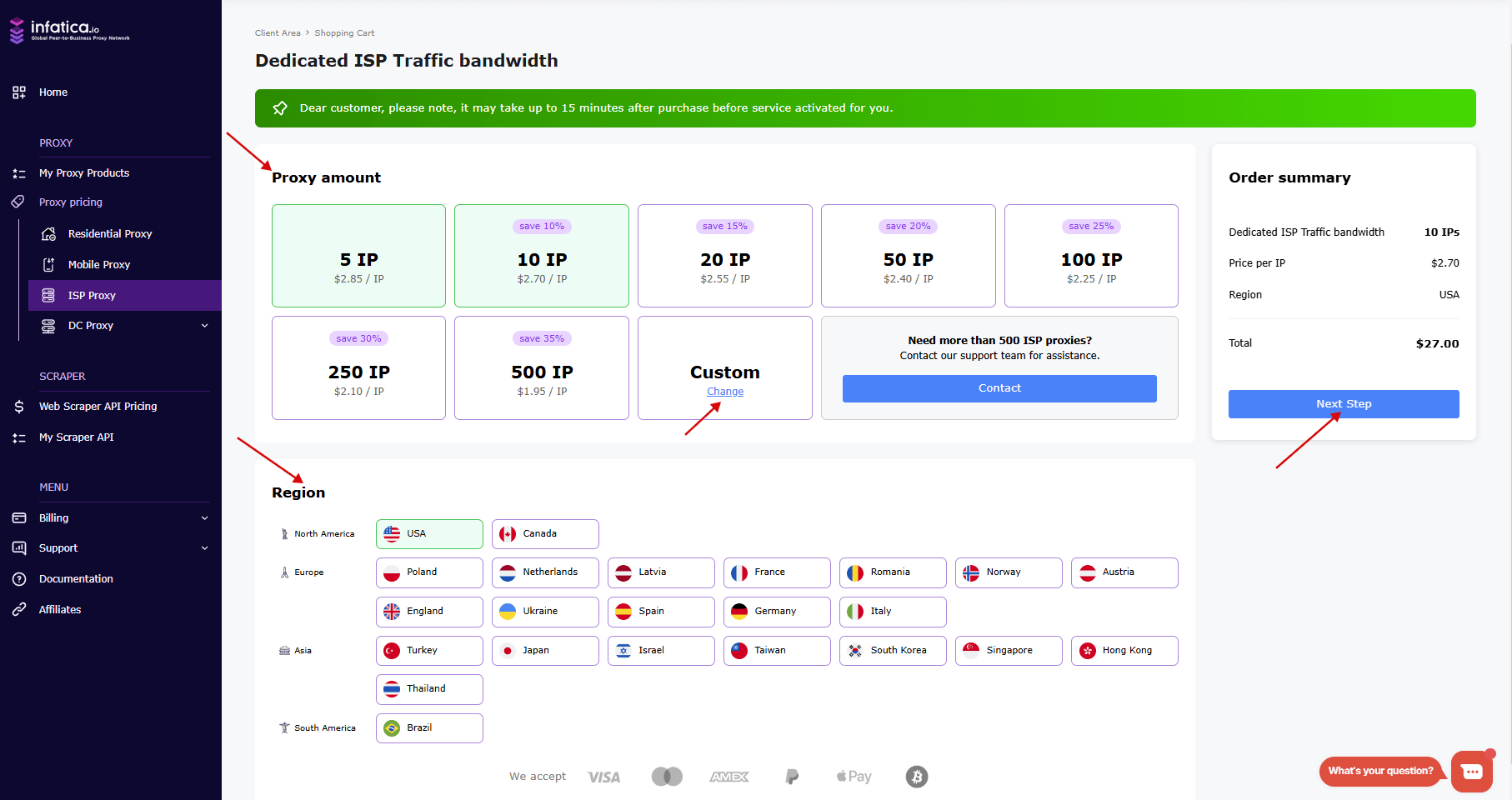 select isp proxy plan