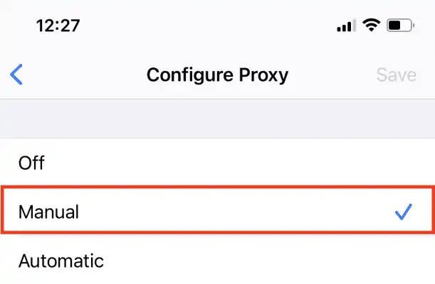 Manual Configuration